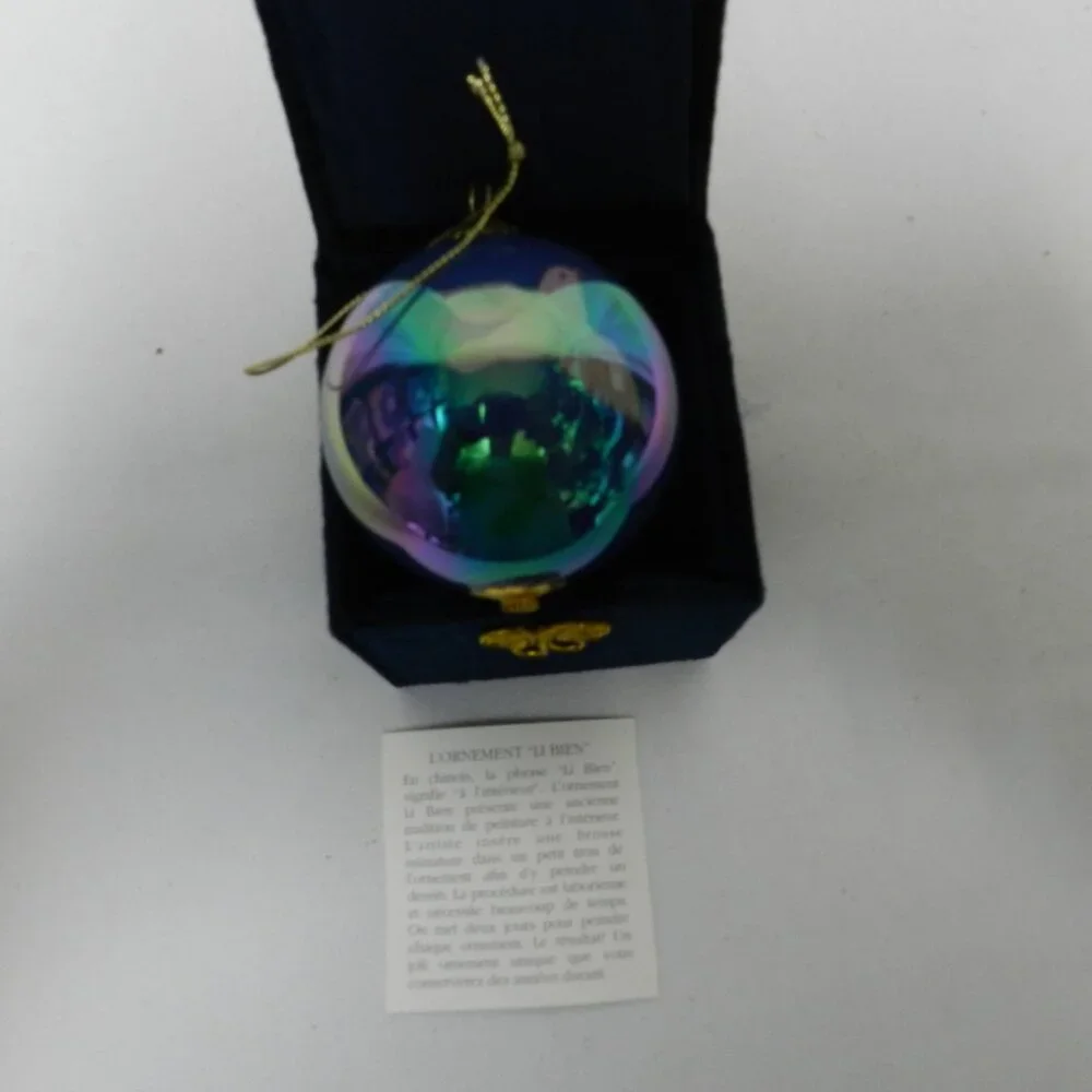 Li Bien 2002 Vintage Dove Christmas blown glass Ornament Holiday Decor w/ Box
